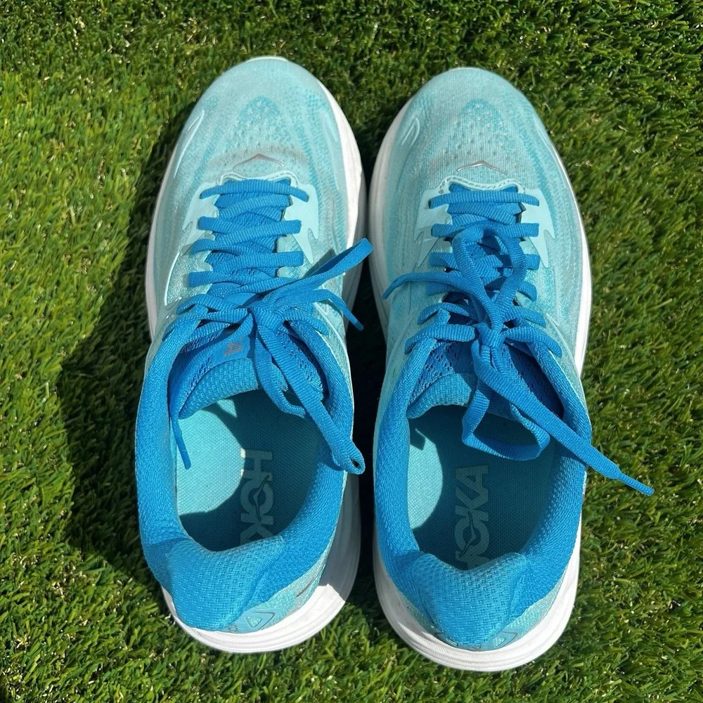 HOKA Clifton 10 Women Size 10 Skyward Blue Cielo Running Walking Shoes 1162031
